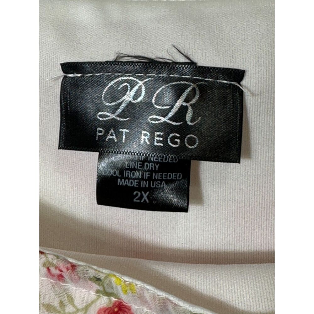 Pat Rego Women's Plus Size Fully Lined Tiered Camisole Top Size 2X Rose Pattern - Picture 2 of 4